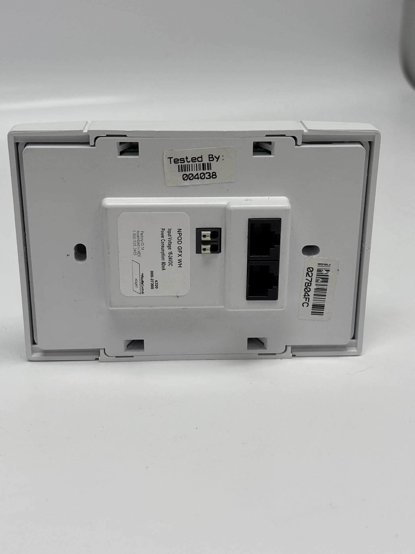 Acuity NPOD GFX WH + PS-150 Wall-Mount Touchscreen Control Panel, No Box