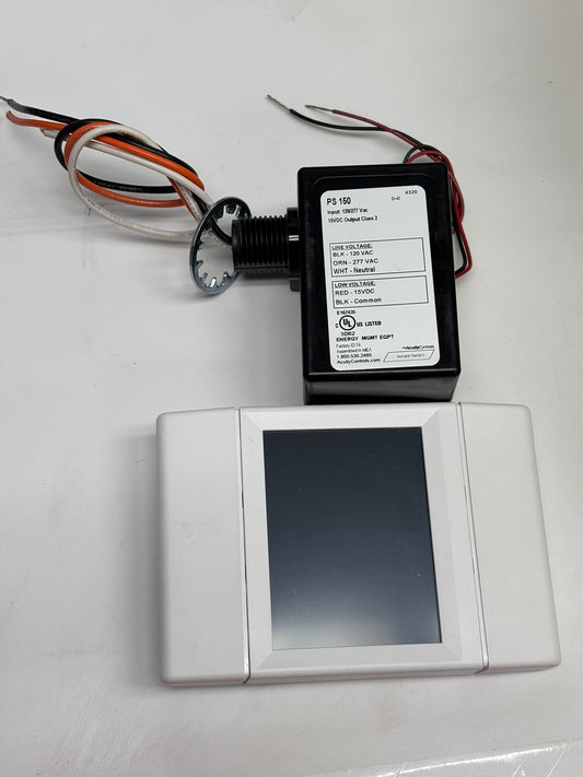 Acuity NPOD GFX WH + PS-150 Wall-Mount Touchscreen Control Panel, No Box