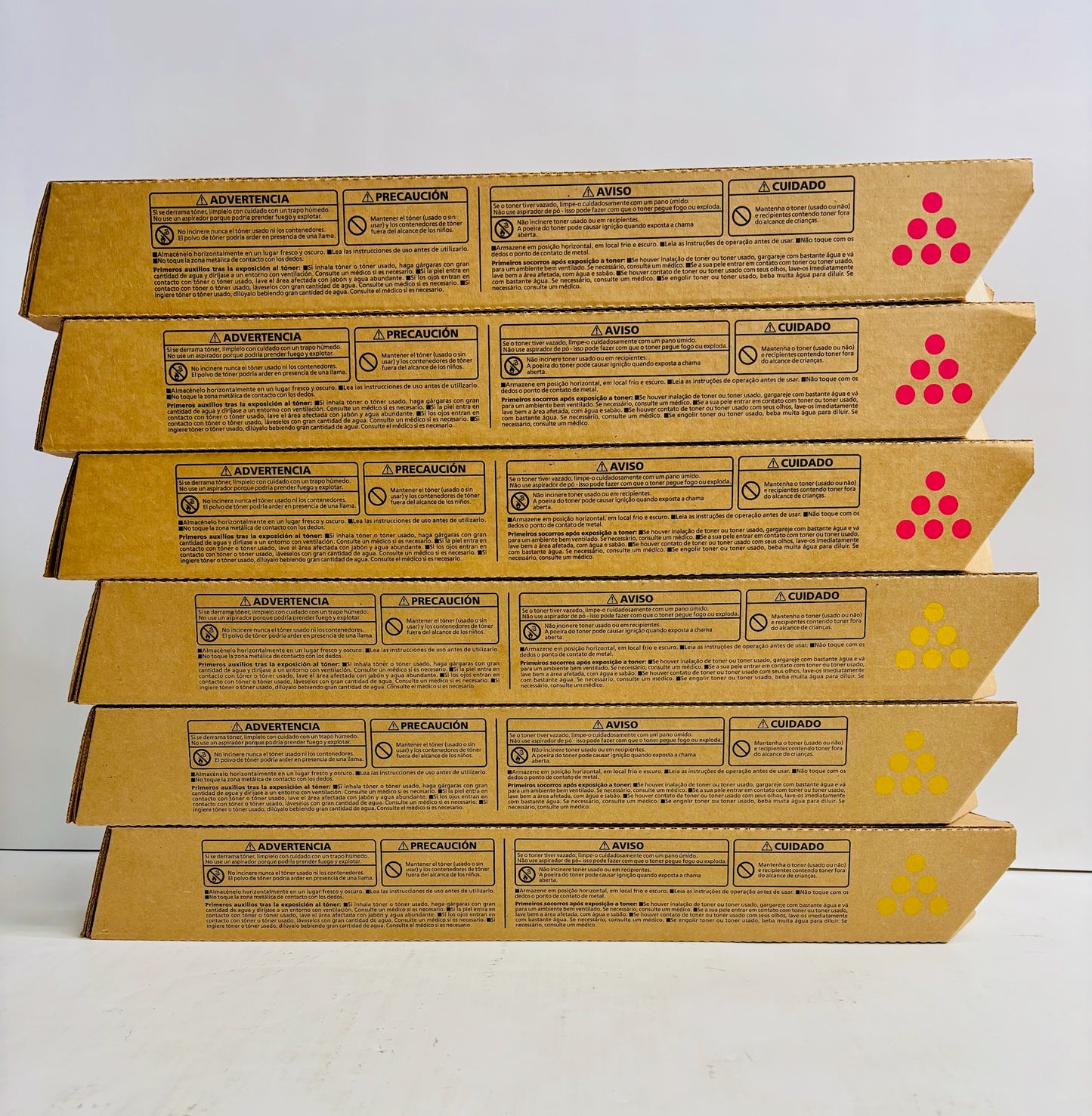6 Genuine Ricoh AFMPC3002, C3502 MMMYYY Toners Magenta & Yellow 841736,841737