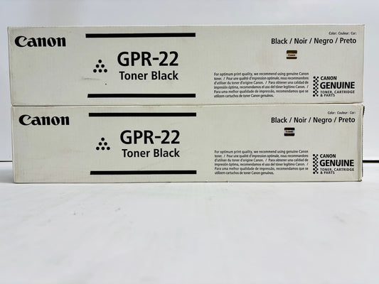 2 New Genuine Canon iR 1023, 1023iF,1023N, 1025 Black Toner GPR-22