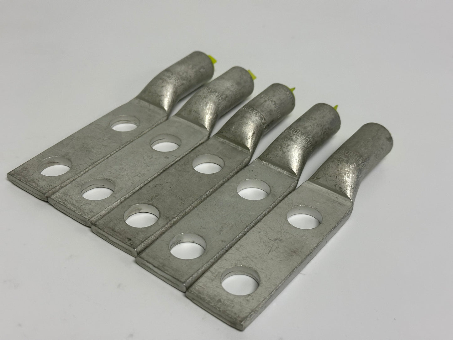 5 PK Burndy (YA26A3) 1-3/4" Stud Hole Spacing  Compression Lug 2 Hole w/o Inspection Window