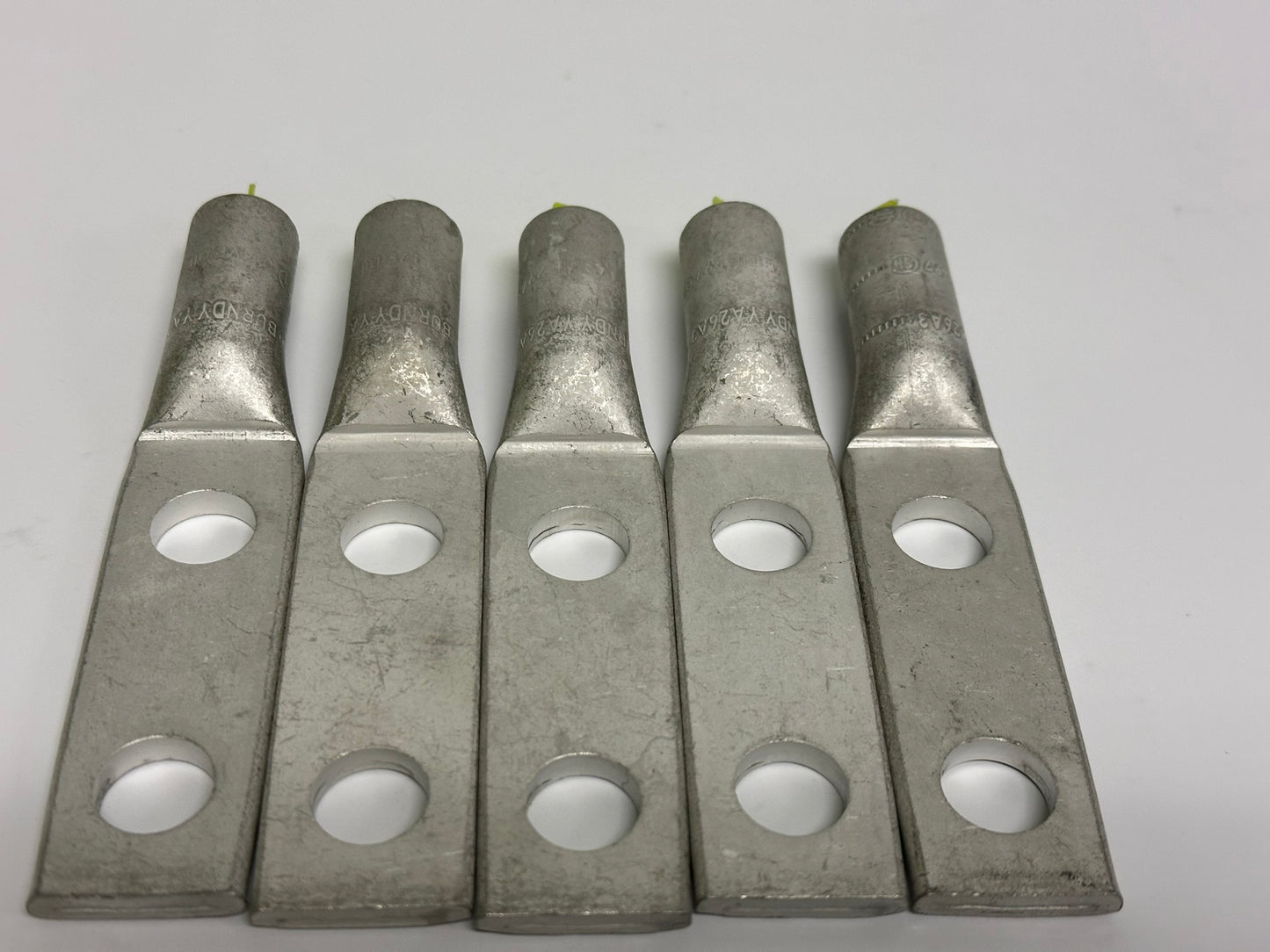 5 PK Burndy (YA26A3) 1-3/4" Stud Hole Spacing  Compression Lug 2 Hole w/o Inspection Window