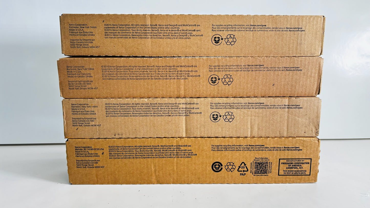 4 Genuine Xerox 7525, EC7856 High-Yield Laser CMYK Toners 006R01513, 14, 15, 16