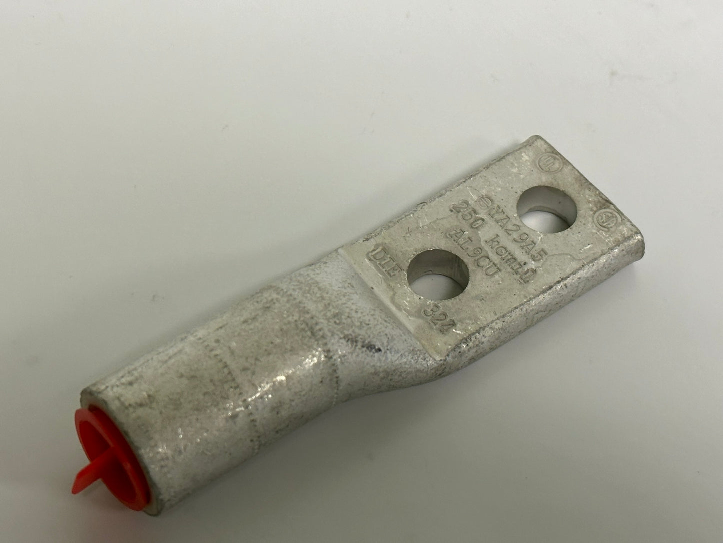 6 PK Burndy (YA29A5) AL Compression Terminal, Two Hole 3/8" Stud Size 1" Hole Spacing AL9CU