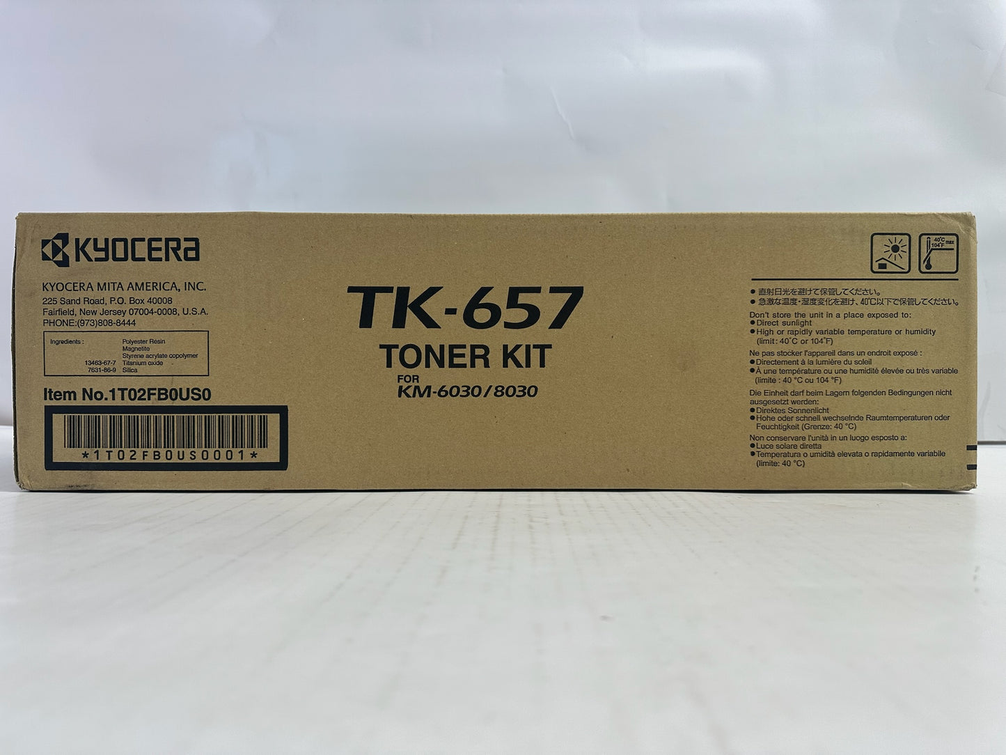 New Genuine Kyocera KM-6030,8030 Black Toner Kit TK-657 1T02FB0US0