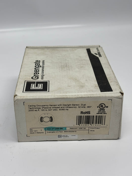 Greengate OAC-DT-2000-MV Dual Tech Ceiling Sensor 120-347V