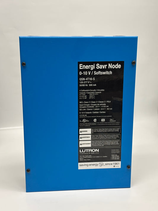 Lutron QSN-4T16-S Energi Savr Node 0-10 V/ Softswitch, No Box