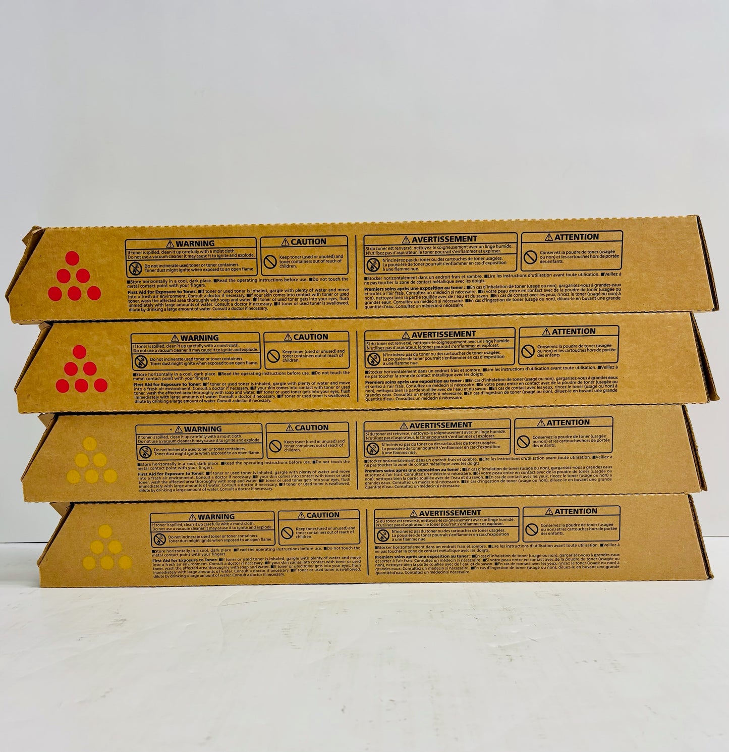 4 Genuine Ricoh Aficio MP C3002,C3502 Magenta & Yellow MMYY Toners 841736,841737