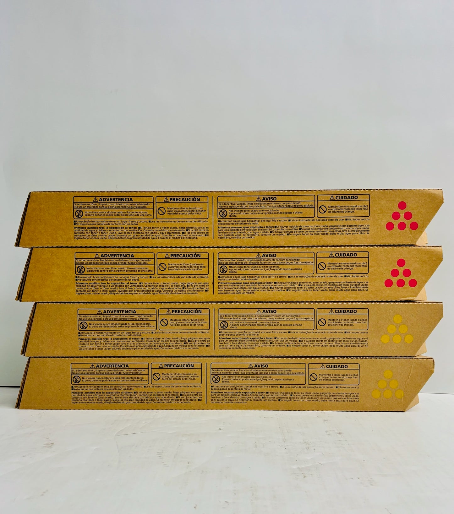 4 Genuine Ricoh Aficio MP C3002,C3502 Magenta & Yellow MMYY Toners 841736,841737