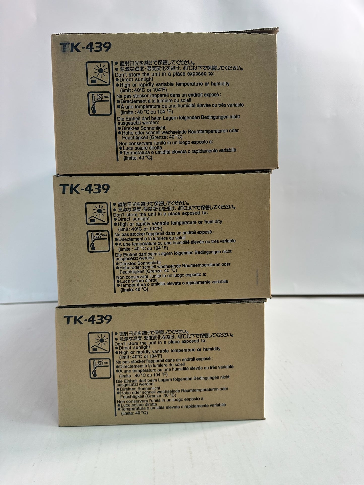 3 OEM Kyocera Copystar CS180,CS181,CS221 Black Toners TK-439, TK439 1T02KH0CS0