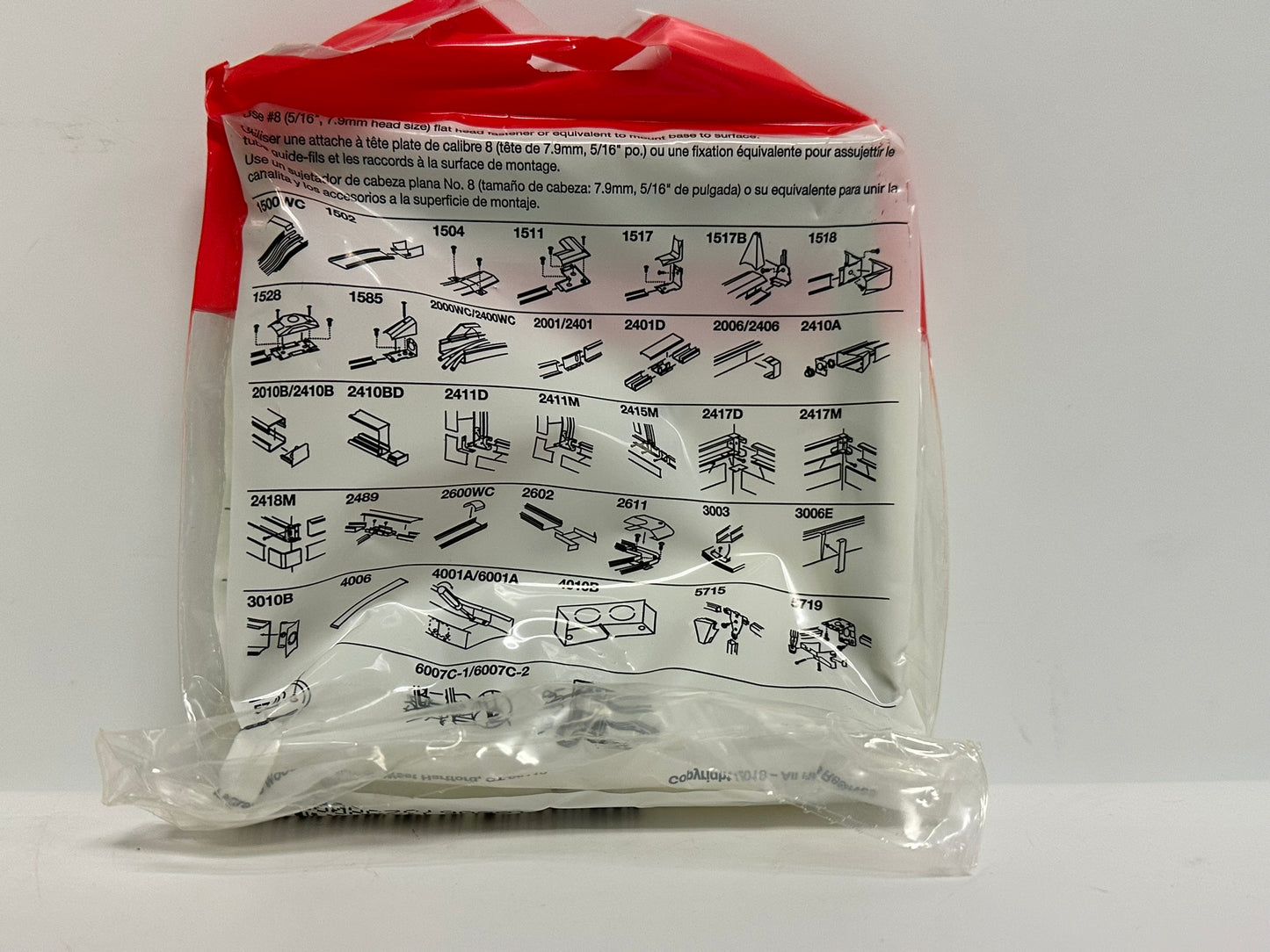 5 PK Wiremold (V6007C-2) 6000 Series Raceway 2 Gang Device Plate Fitting