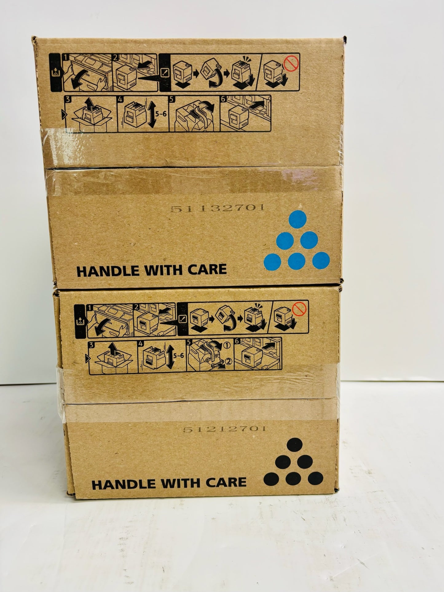 2 Genuine Ricoh MP C8003,C6503,C8000 Cyan & Black Toners 842196,842199