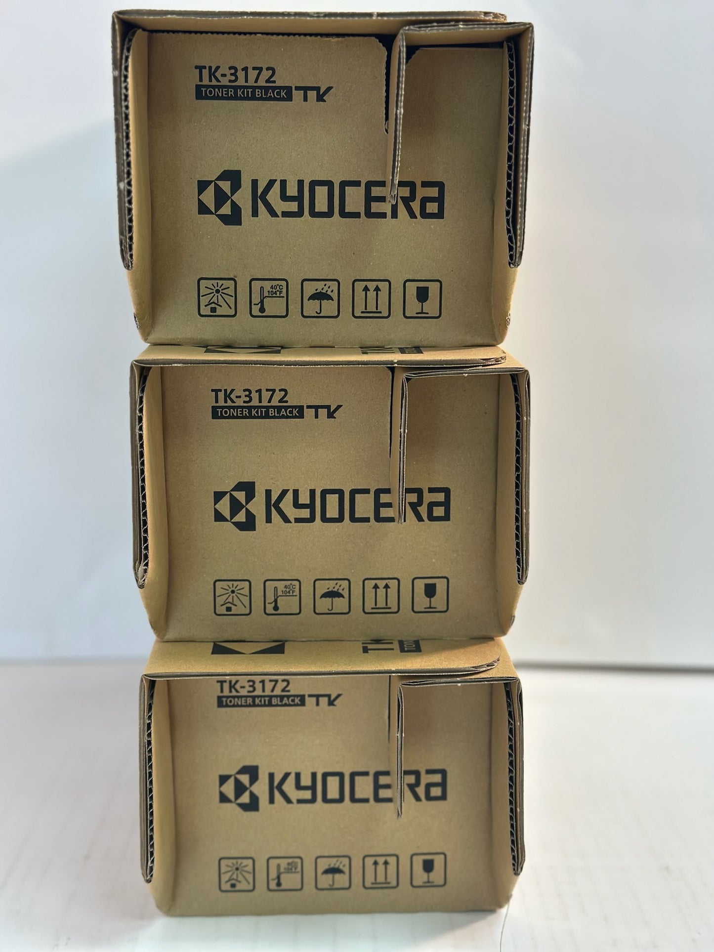 3 Genuine Kyocera ECOSYS P3050dn,P3150dn Black Toners TK-3172,TK3172 1T02T80US0