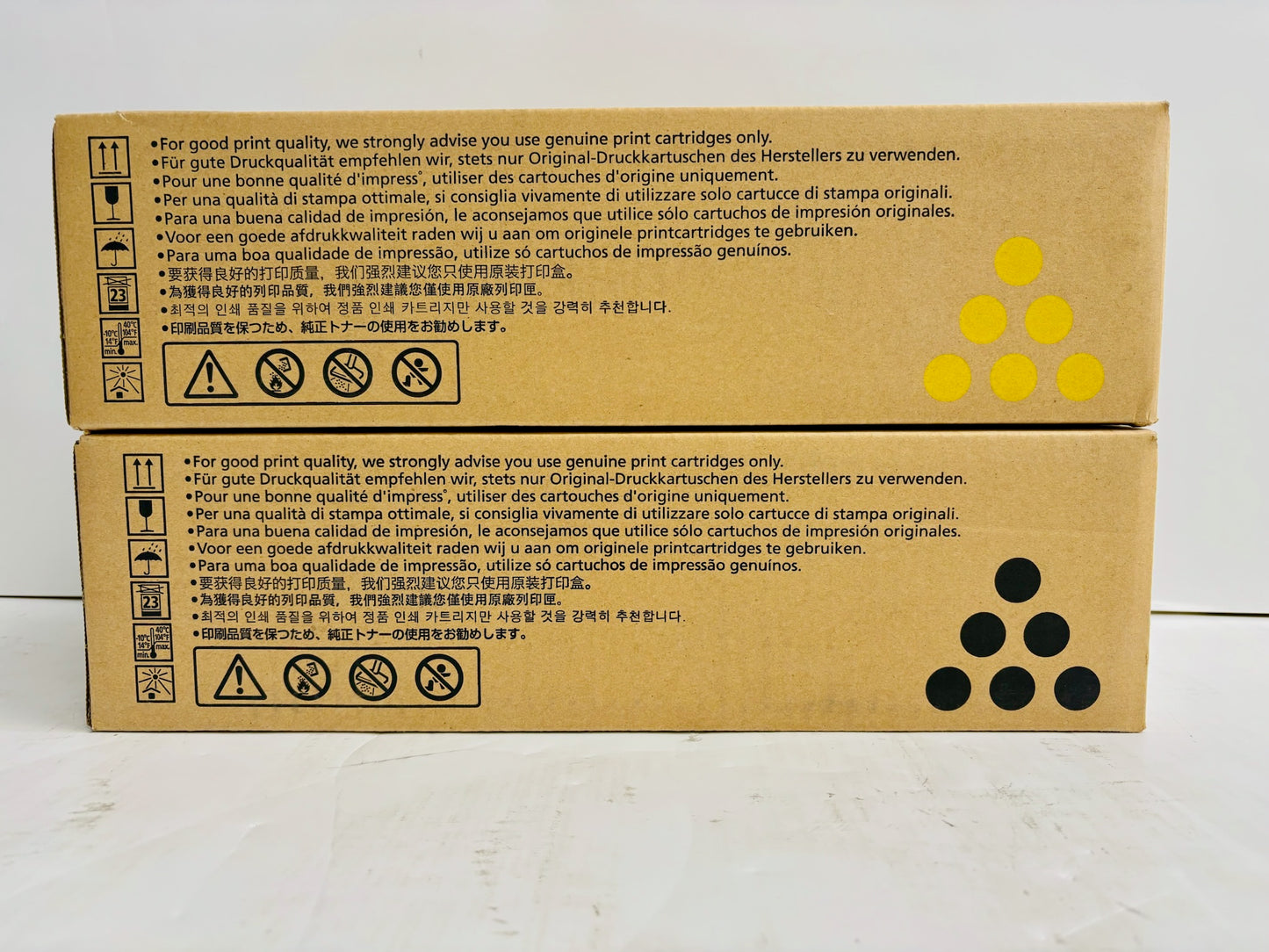 2 Genuine Ricoh SP C252DN,SP C252SF Yellow & Black Toner 407653,407656