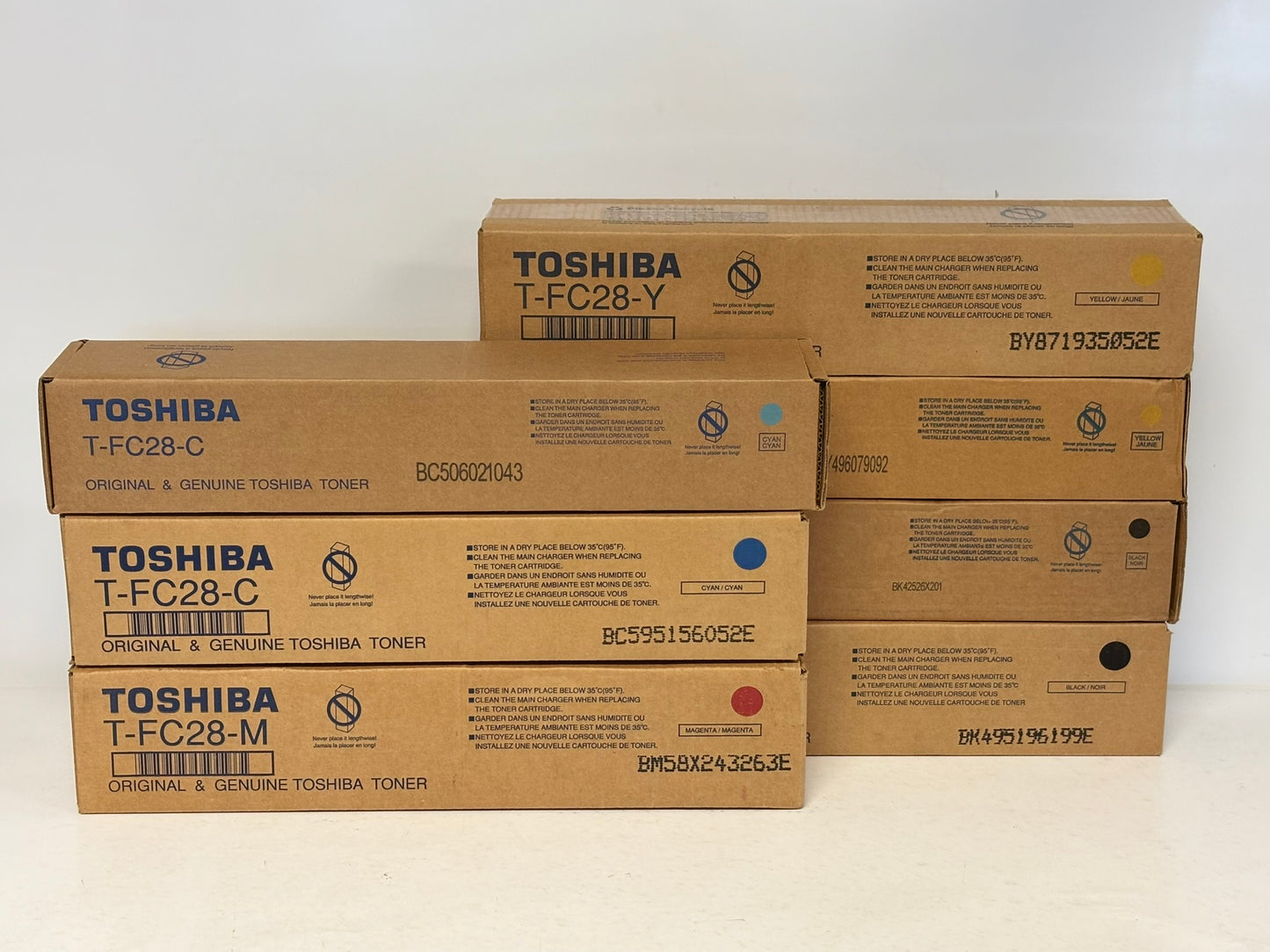 7 OEM Toshiba eSTUDIO 2330C,2820C,3530C,4520C CCMYYKK Toners T-FC28(TFC28)