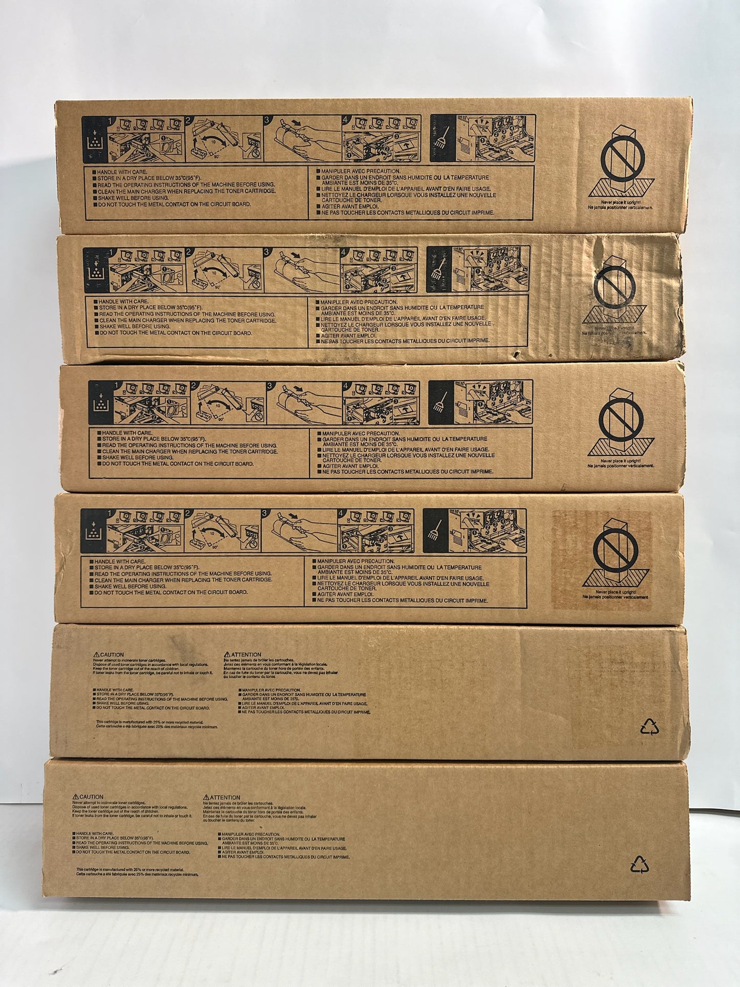 6 New Genuine Toshiba E Studio 2515AC,3015AC CMY Toners T-FC415U (No Black)