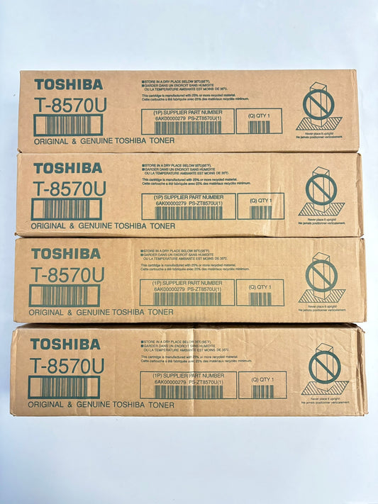 4 OEM Toshiba E STUDIO 557,657,757,857 Black Toner Cartridges T-8570U (T8570U)