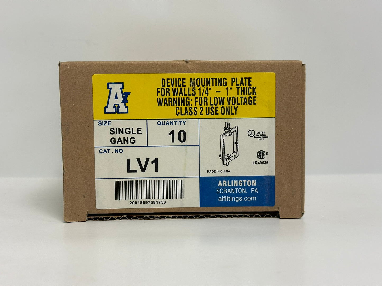 30 PK Arlington (LV1) Low-Voltage Mounting Back Overall Dimension 2.5"