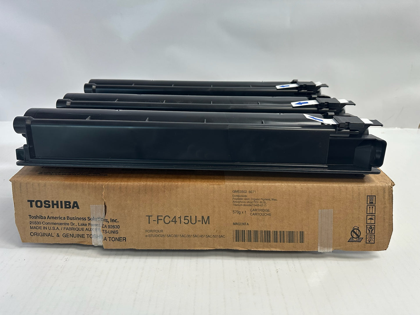 3 New Open Genuine Toshiba E Studio 2515AC,3015AC Magenta Toner T-FC415U-M (Tabs)