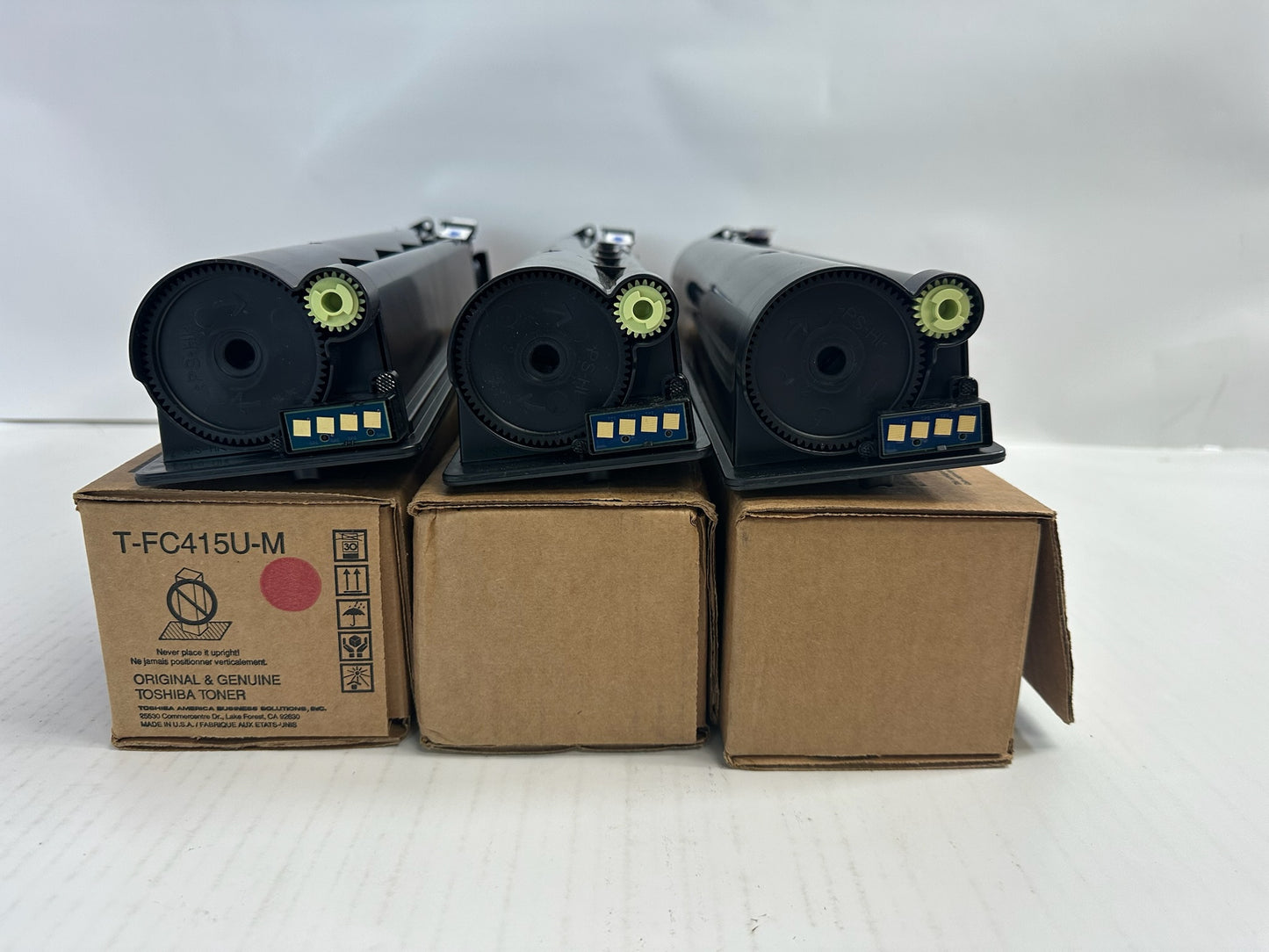 3 New Open Genuine Toshiba E Studio 2515AC,3015AC Magenta Toner T-FC415U-M (Tabs)