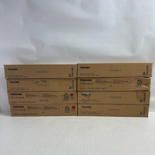 8 New Cosmetic Genuine Toshiba E Studio 2515AC,3015AC CCMMYYKK Toners T-FC415U