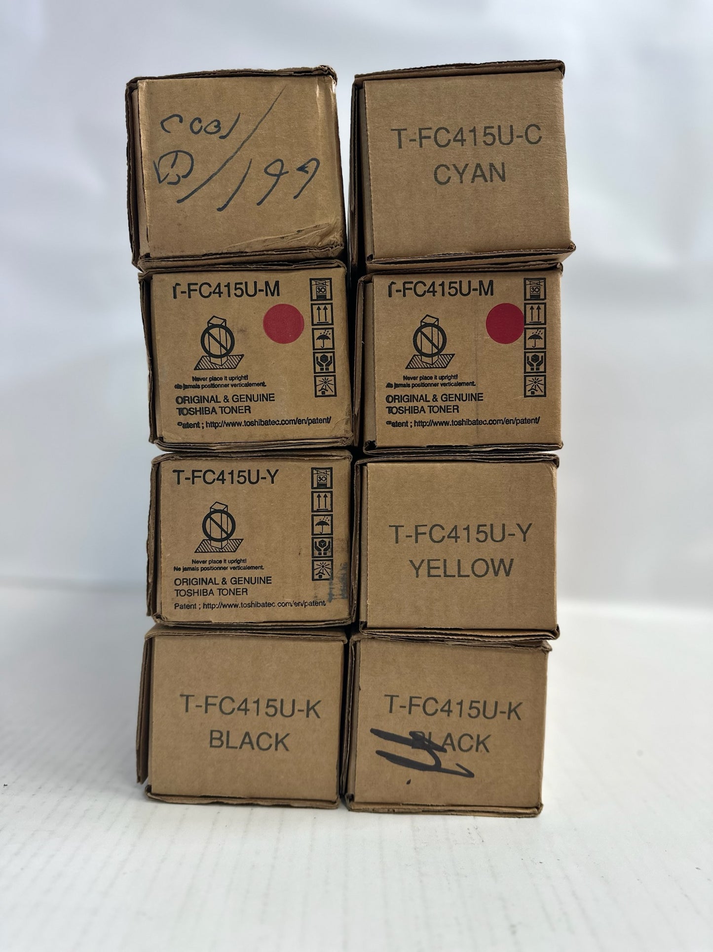 8 New Cosmetic Genuine Toshiba E Studio 2515AC,3015AC CCMMYYKK Toners T-FC415U