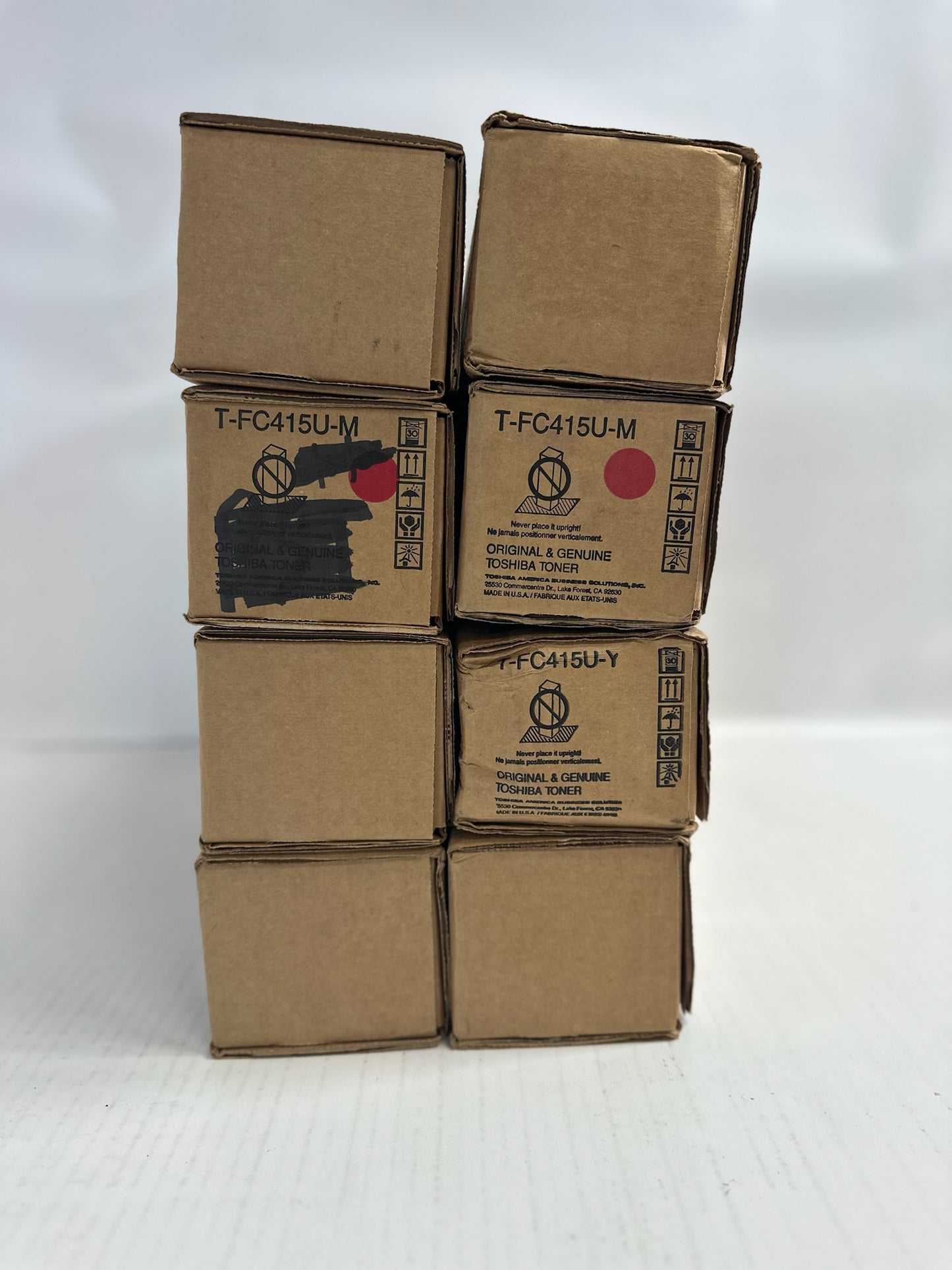 8 New Cosmetic Genuine Toshiba E Studio 2515AC,3015AC CCMMYYKK Toners T-FC415U