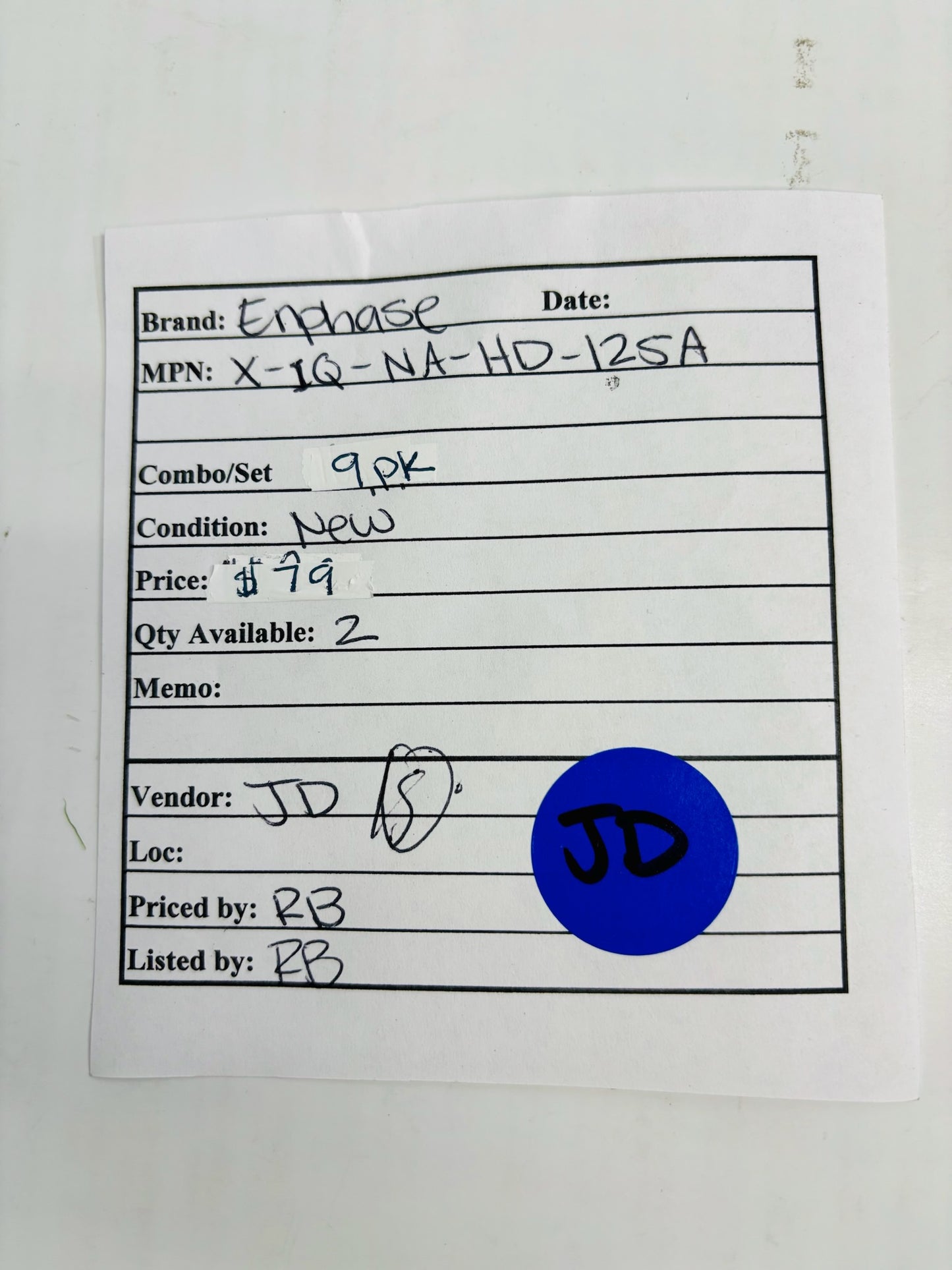 9 Pk Enphase X-IQ-NA-HD-125A Hold-Down Kit for IQ Combiner