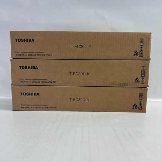 3 New Genuine Toshiba e-STUDIO 2050C, 2550C, 2051, 2551C YKK Toners T-FC30U