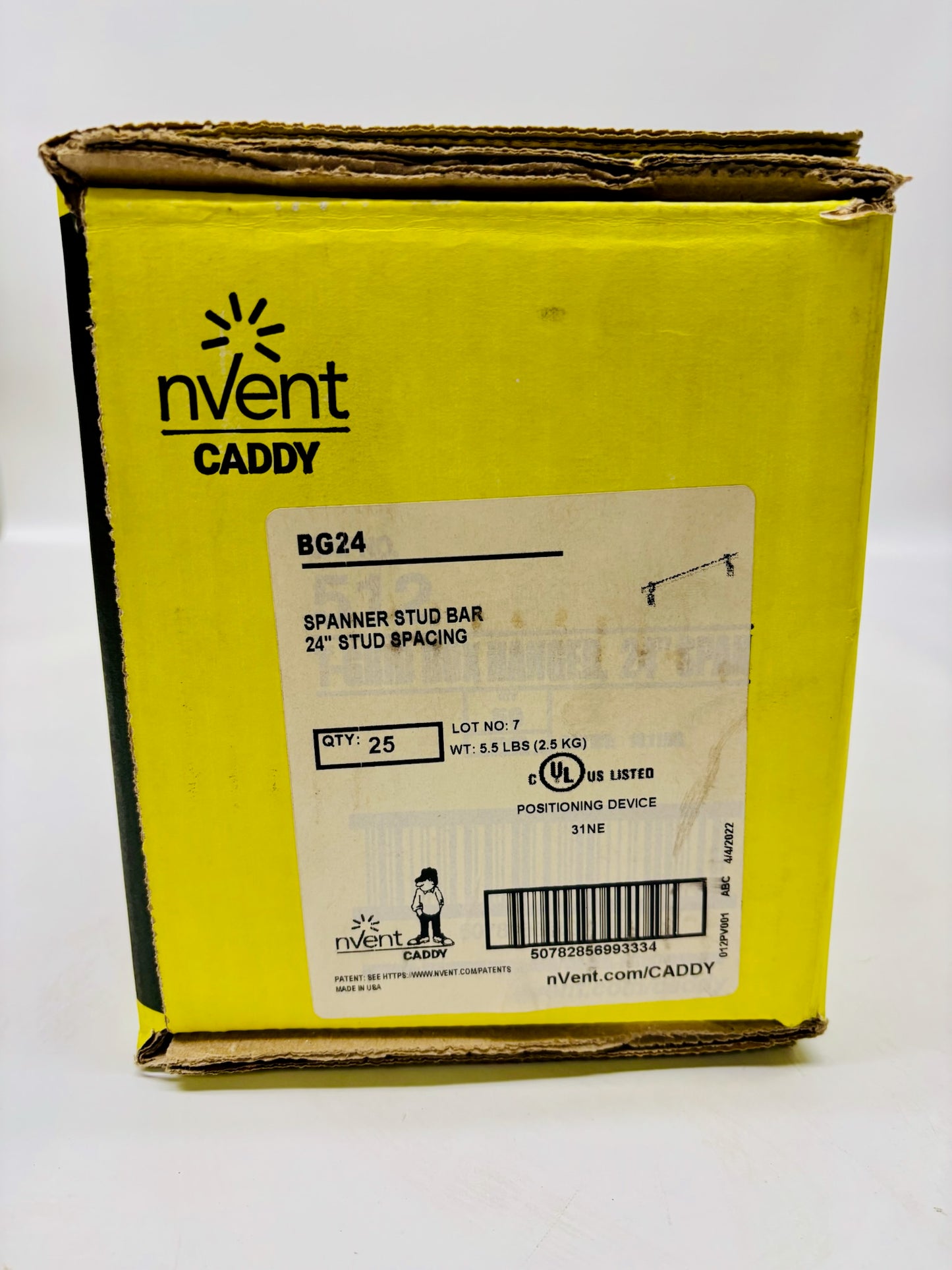 25 Pk nVent Caddy BG24 24in Stud Spanner Bar for Metal Studs