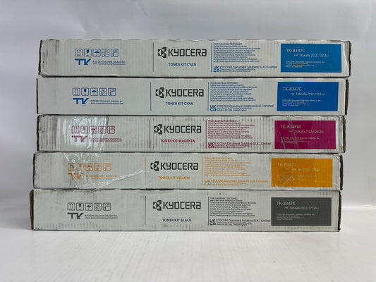 5 New Genuine Kyocera TASKalfa 2552ci,2553ci CCMYK Toners TK-8347