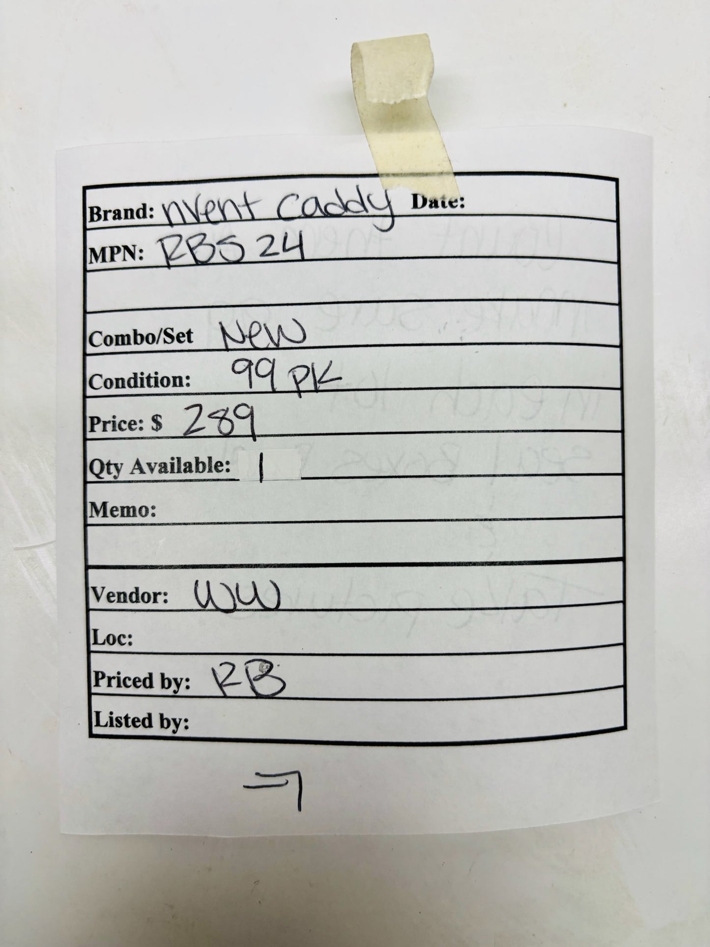 99 Pk nVent Caddy RBS24 24in Rigid Box Support for Metal Studs