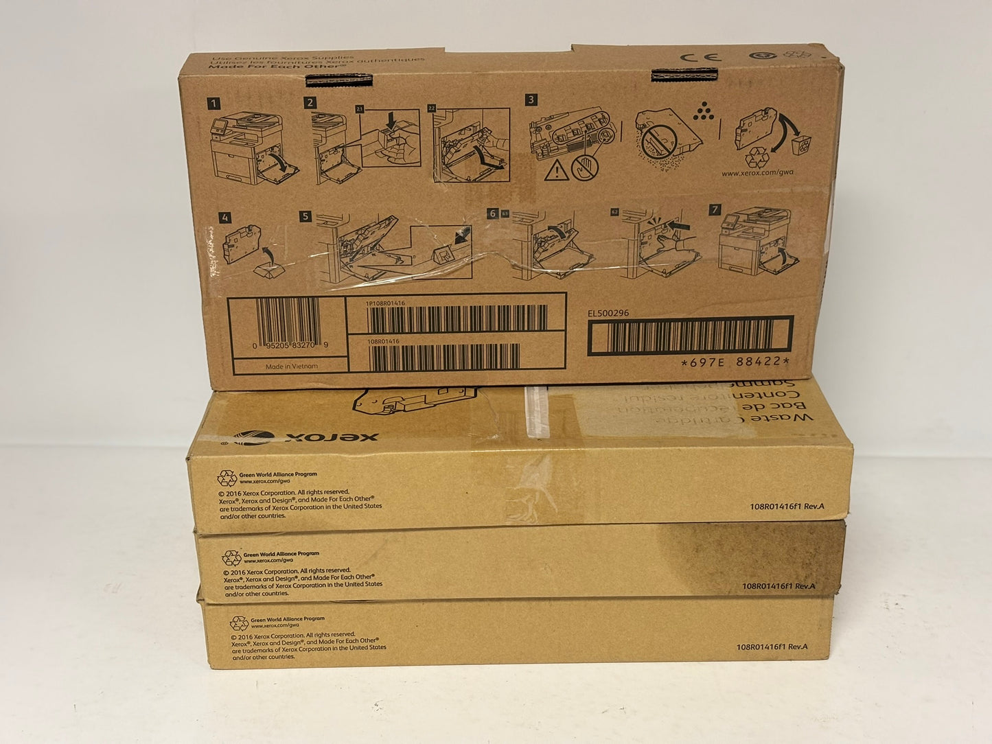4 OEM Xerox Phaser6510 VersaLink C500,C600,C605 Waste Toner Cartridges 108R01416
