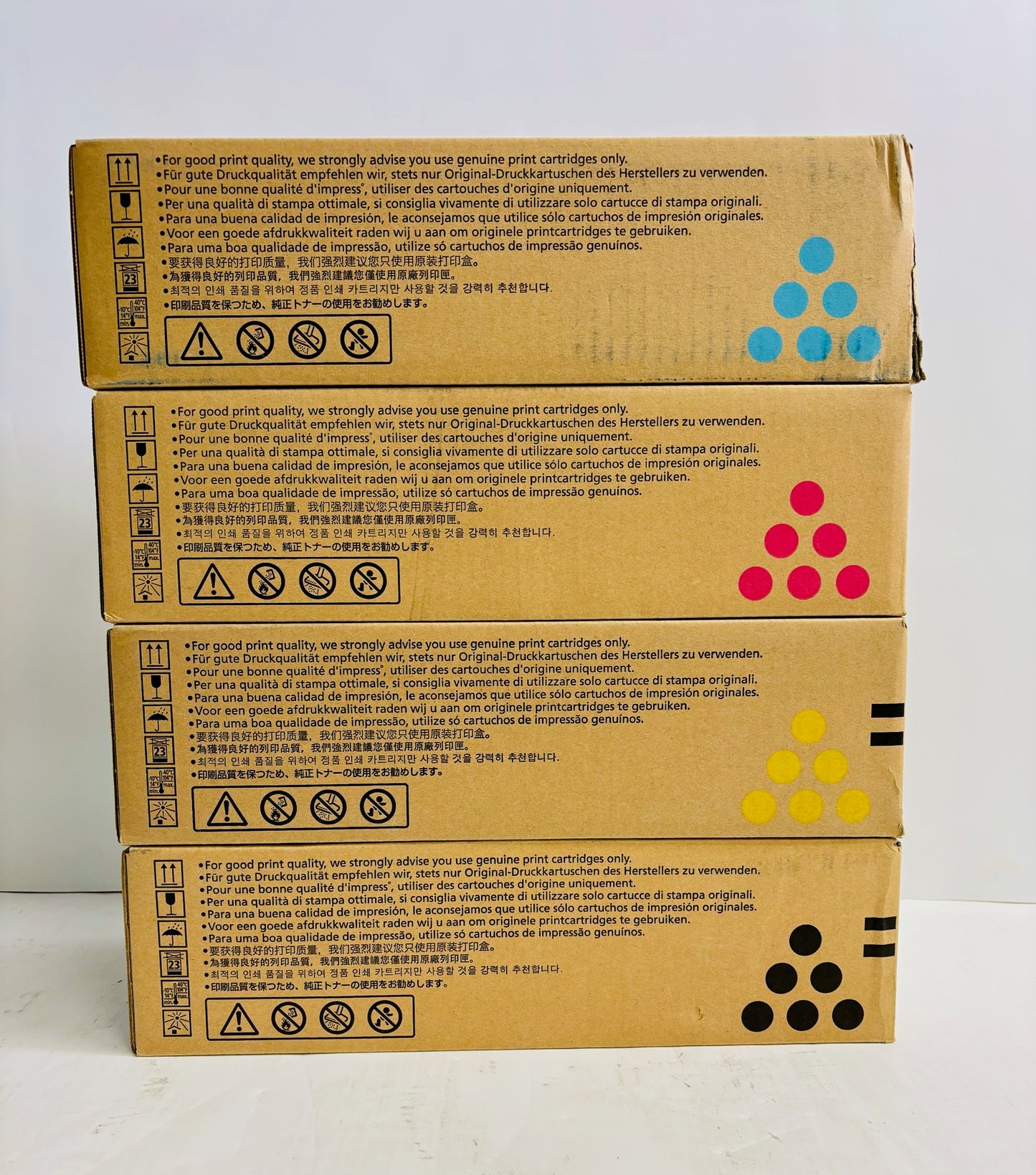4 Genuine Ricoh SP C252HA CMYK Toner 407654,407655,407656,407653