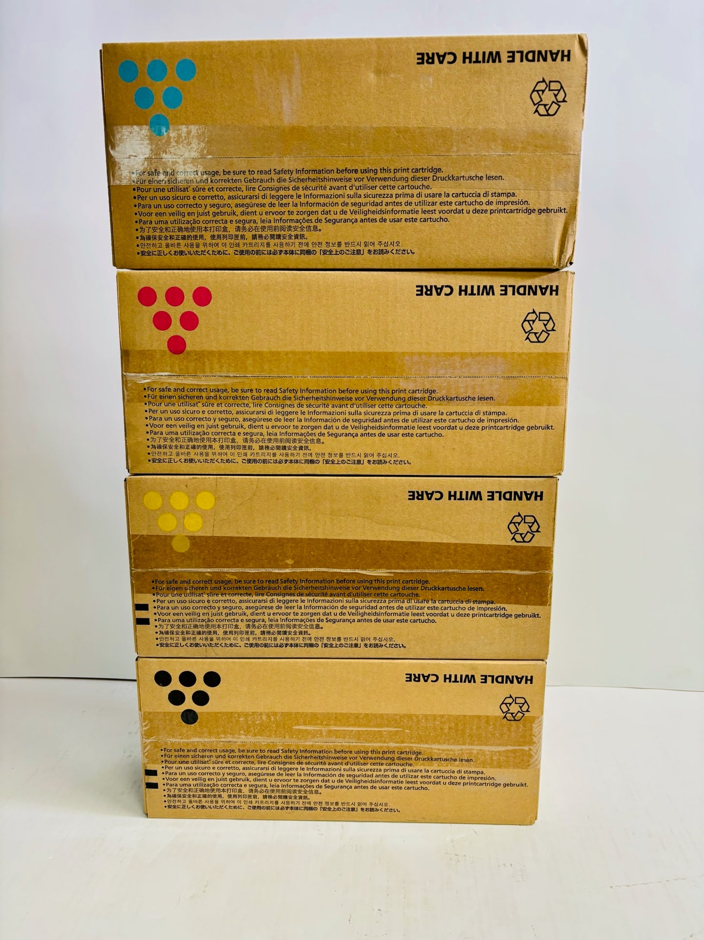 4 Genuine Ricoh SP C252HA CMYK Toner 407654,407655,407656,407653