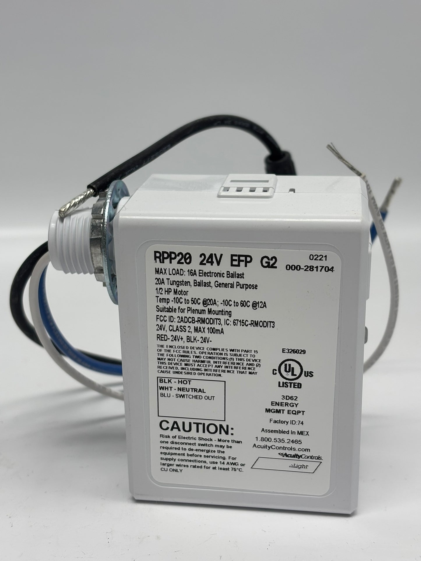 Acuity RPP20-24V-EFP-G2 Lithonia Lighting Power/Relay Pack 100-Milli-Amp 120 - 277-Volt AC