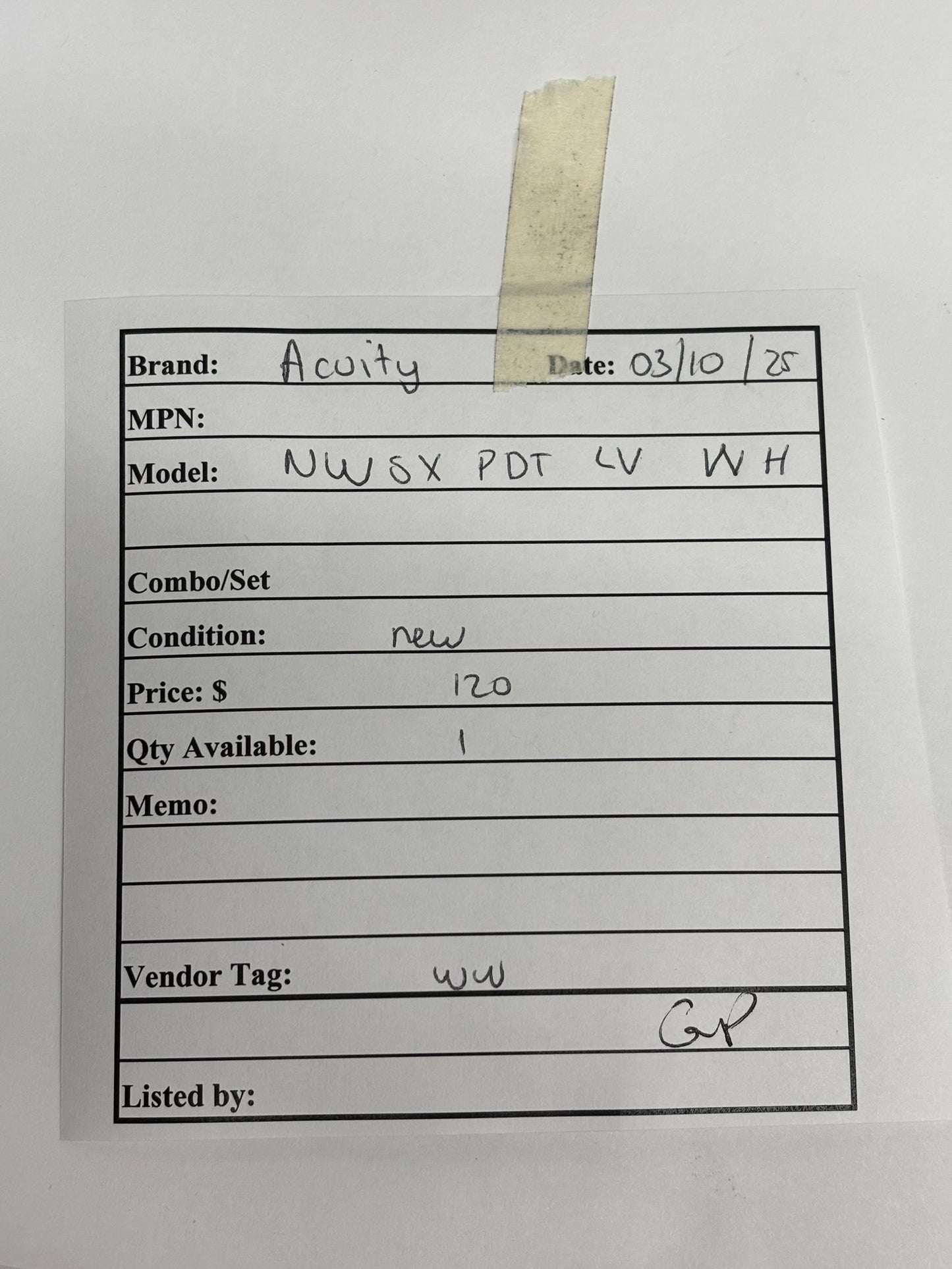 Acuity NWSX-PDT-LV-WH SensorSwitch Occupancy Sensor