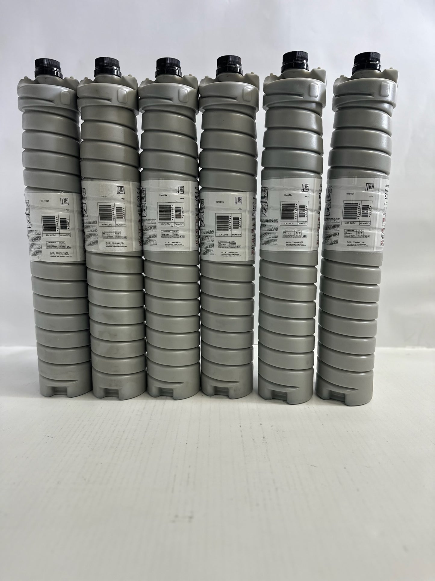 6 Genuine Ricoh Pro 8200ex 8200s,8210s Black Toner Cartridges 828484