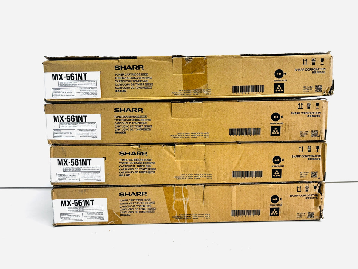 4 Genuine Sharp MXM3050,3070,3570,4050,5050 Black Toners MX-561NT, MX561NT