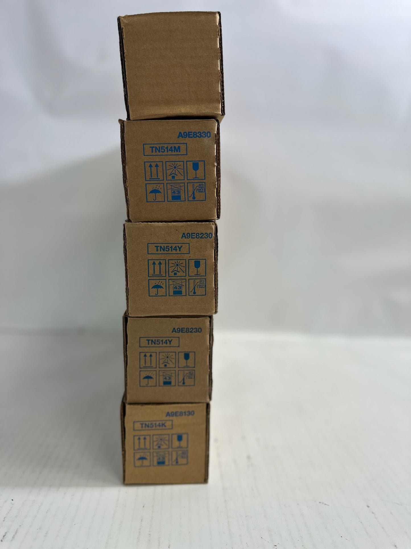 5 New Genuine Konica C458,C558,C658 CMYYK Toners TN514 (TN514AC)