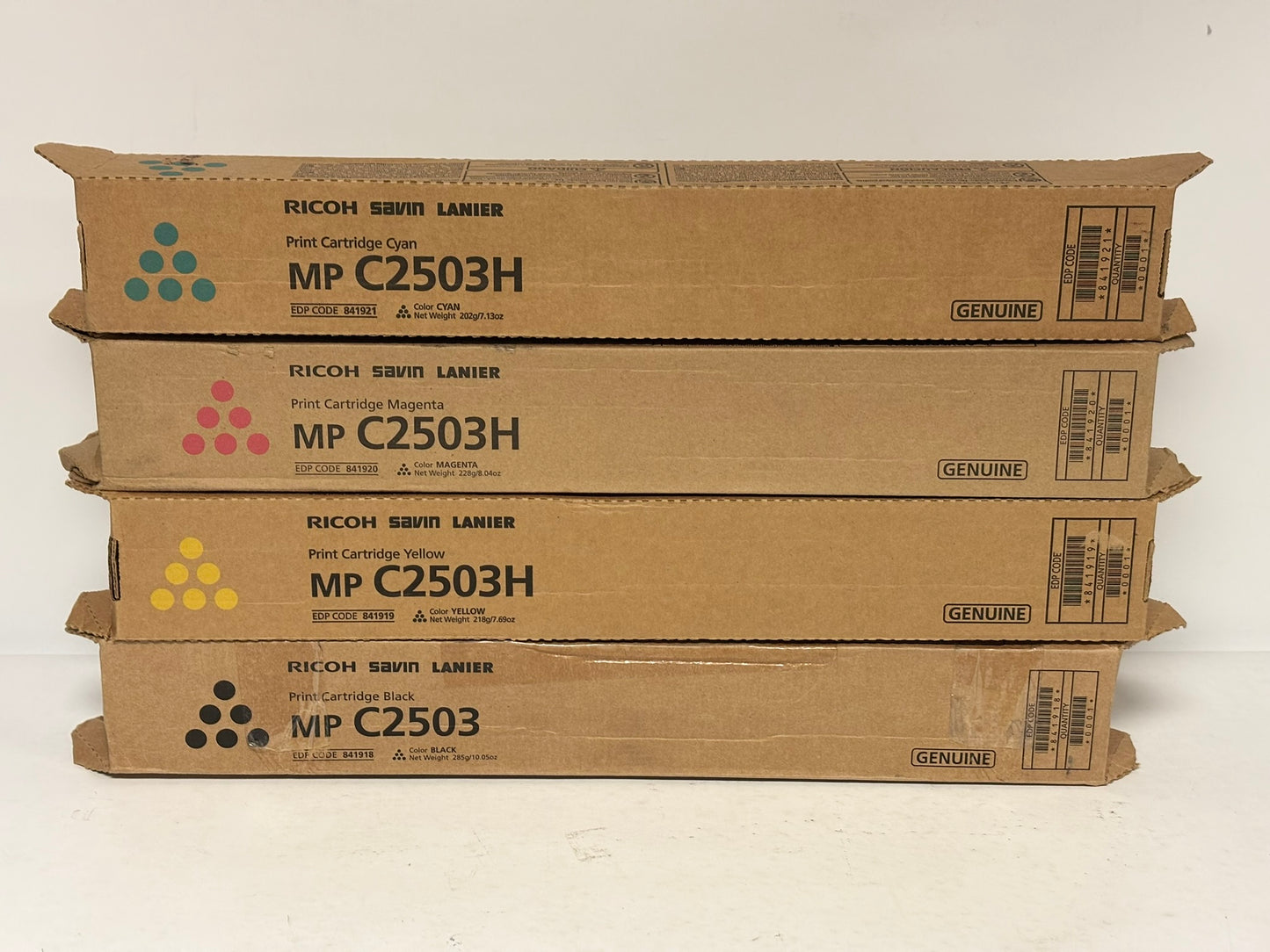 4 OEM Ricoh MP C2503H,C2004,C2504 CMYK Toners 841918,841919,841920,841921