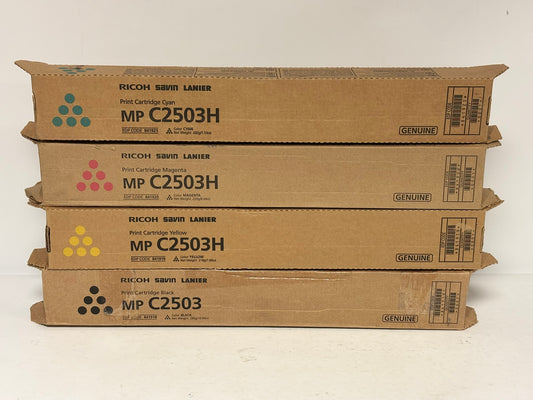 4 OEM Ricoh MP C2503H,C2004,C2504 CMYK Toners 841918,841919,841920,841921