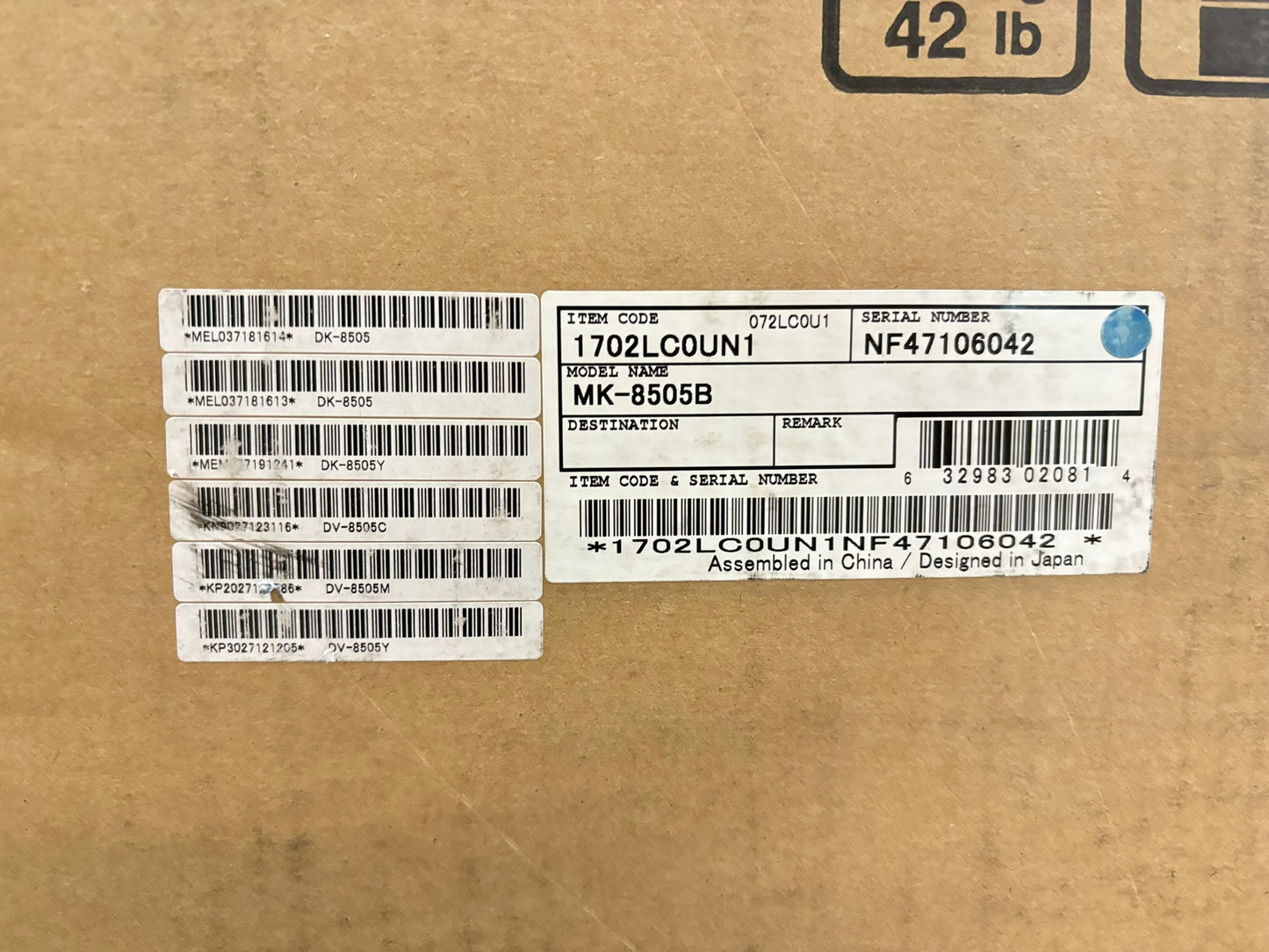 Open OEM Kyocera TASKalfa 4550ci,5550ci,5551ci Maint. Kit MK-8505B (1702LC0UN1)