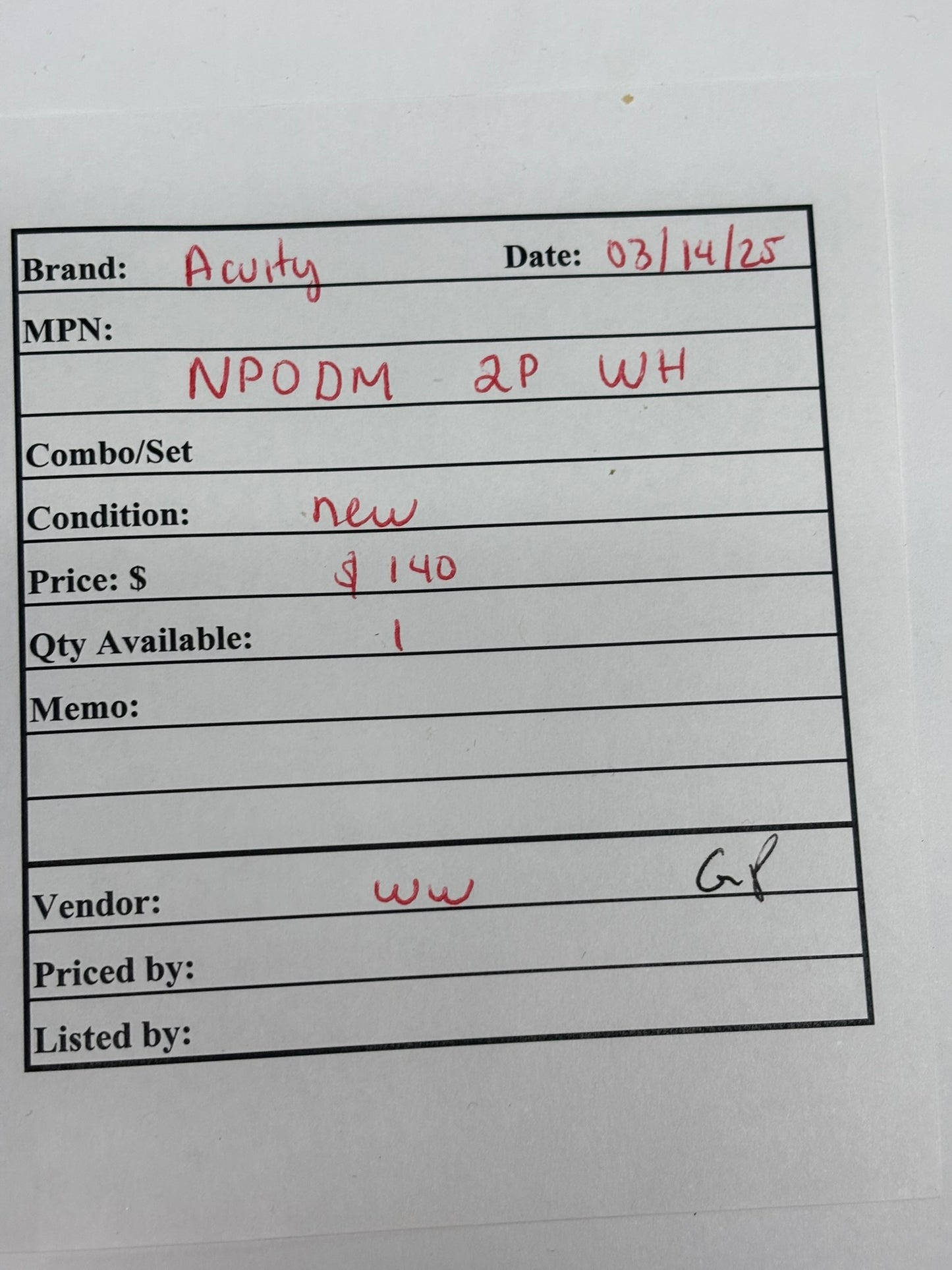 Acuity NPODM-2P-WH SensorSwitch Lighting Control Panels, 2 Channels