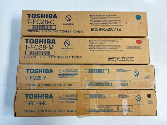 4 OEM Toshiba eSTUDIO 2330C,2820C,3530C,4520C CMYK Toners T-FC28 (TFC28)