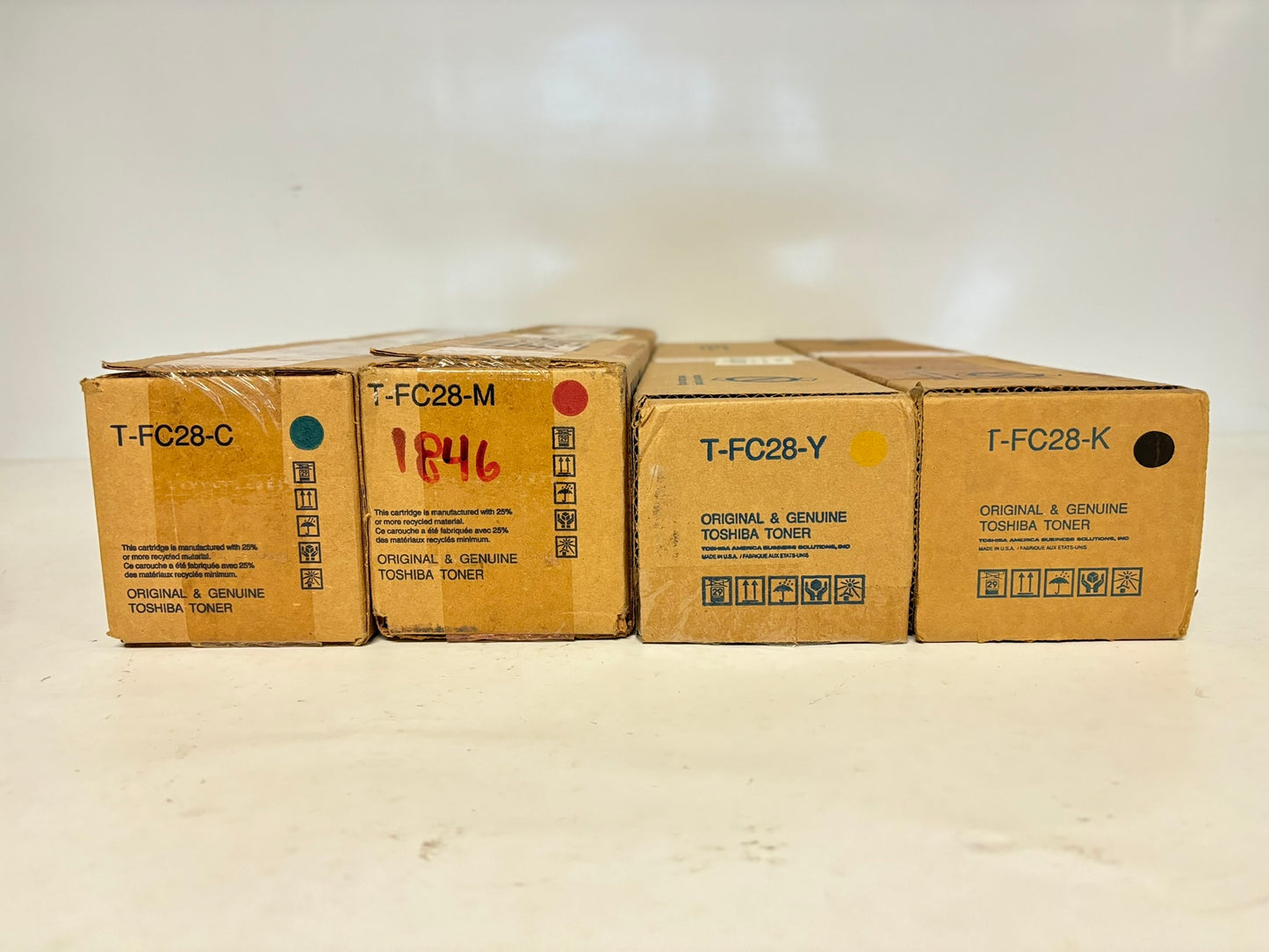 4 OEM Toshiba eSTUDIO 2330C,2820C,3530C,4520C CMYK Toners T-FC28 (TFC28)