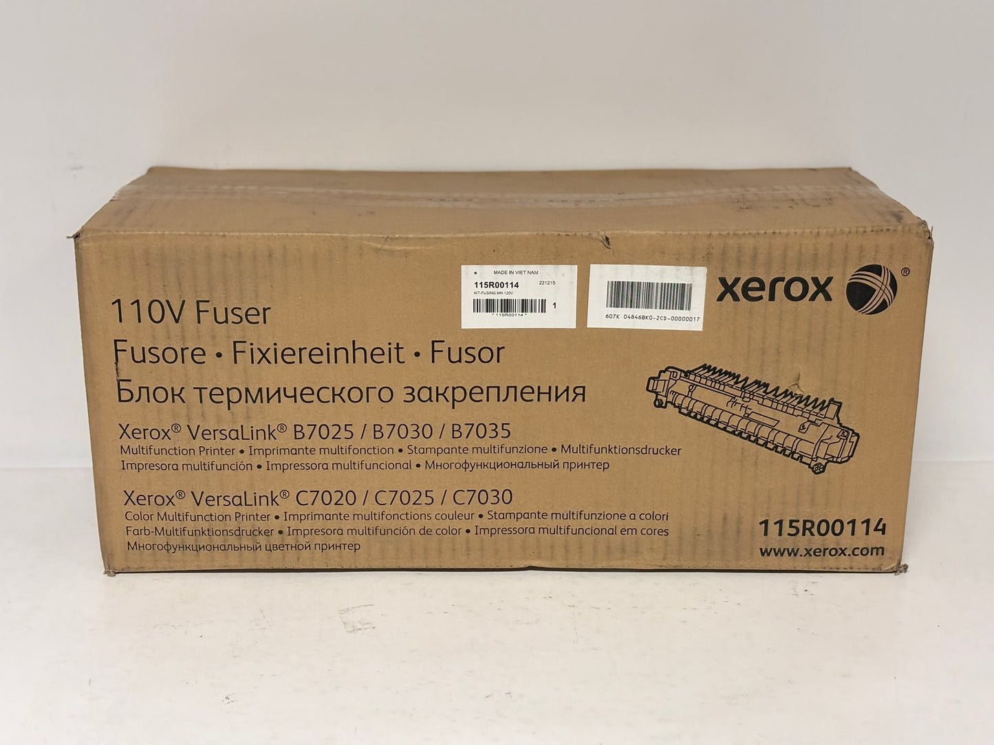 OEM Xerox VersaLink B7025,B7030,C7020,C7025,C7030 Fuser Unit 110V (115R00114)