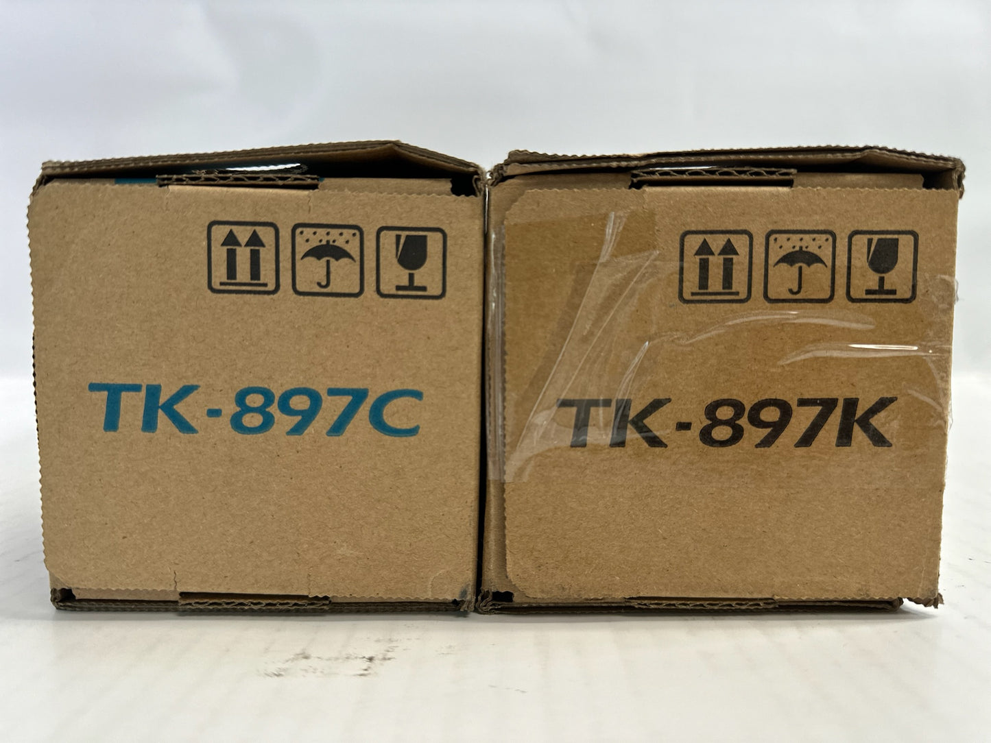2 Genuine Kyocera TASKalfa 205c,FS-C8520MFP Cyan and Black Toners TK-897,TK897