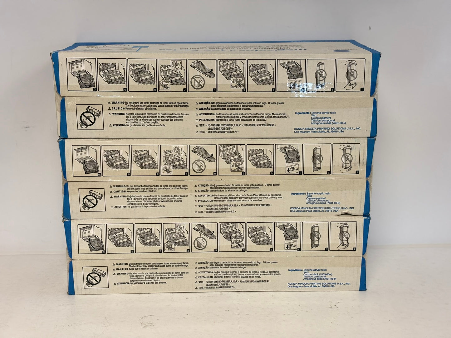 3 Genuine Konica Minolta Magicolor 2400 Series CYK Toners 1710587-001,003,004