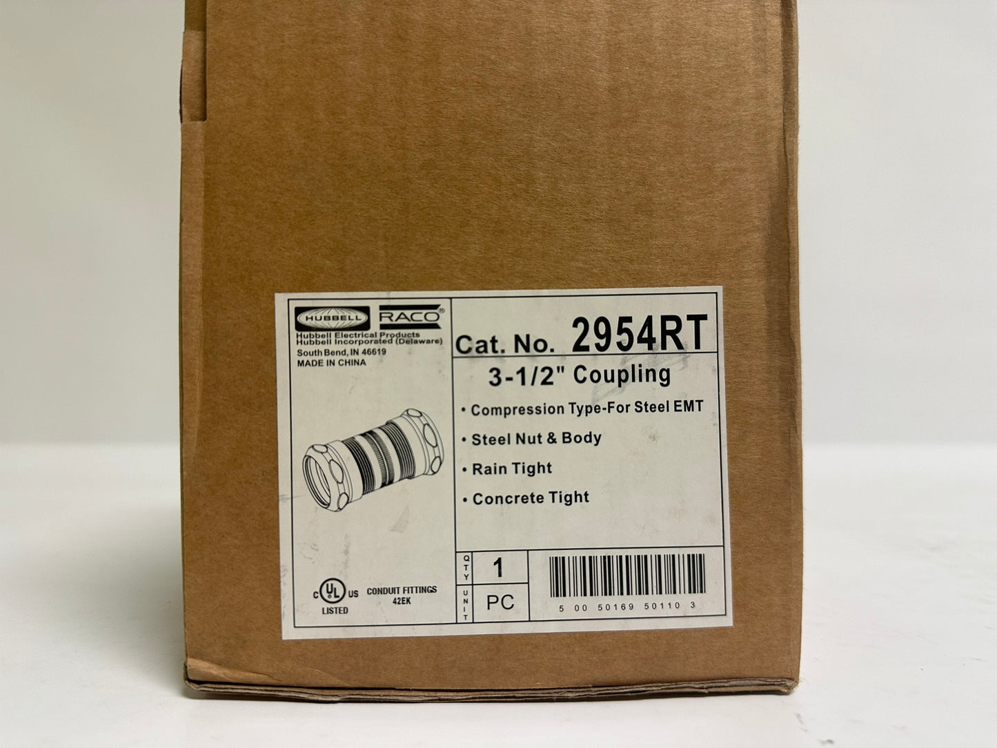 3 PK Raco (2954RT) 3-1/2" Compression Coupling EMT Type Rain Tight